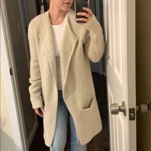 Cream cardigan coatigan